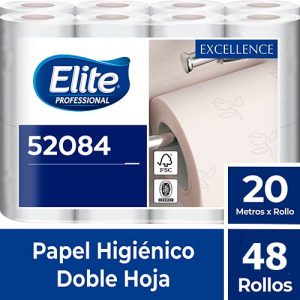 Papel higienico Elite Habitaciones Doble Hoja 48 Rollos x 20 m