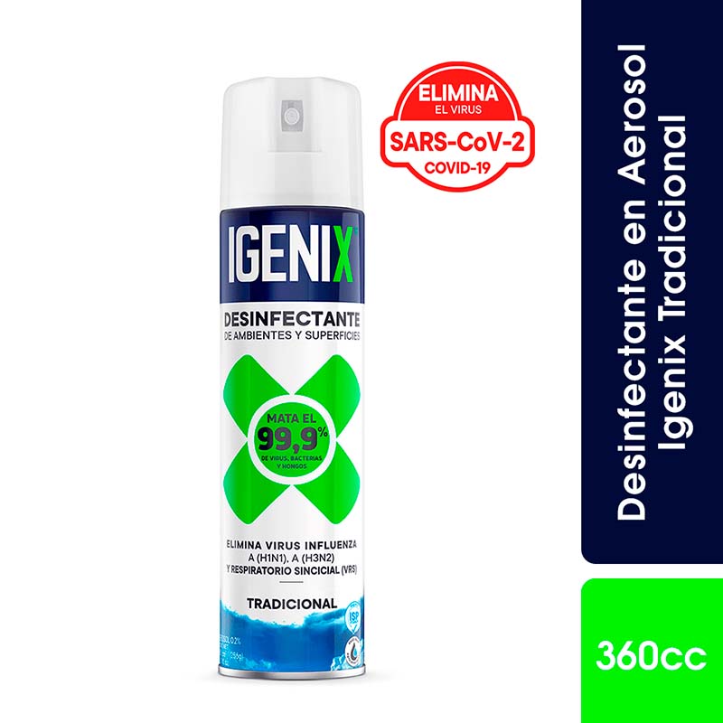 Aerosol Desinfectante Igenix Tradicional 360 cc