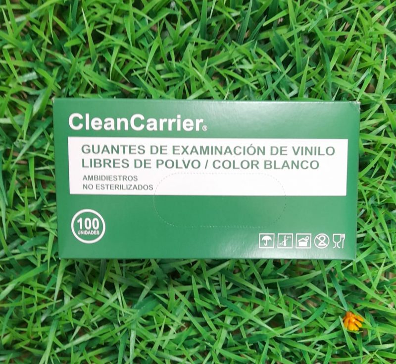 Guante vinilo talla S blanco 100 u Clean Carrier
