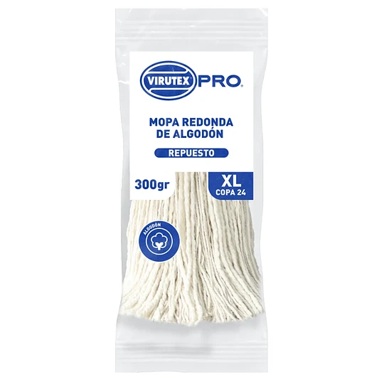 repuesto Mopa redonda algodón 300 Gr Virutex PRO