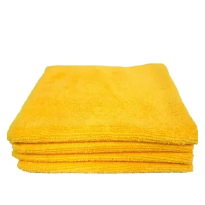 Paño Microfibra 40x40 Pack 5 Unidades, color amarillo