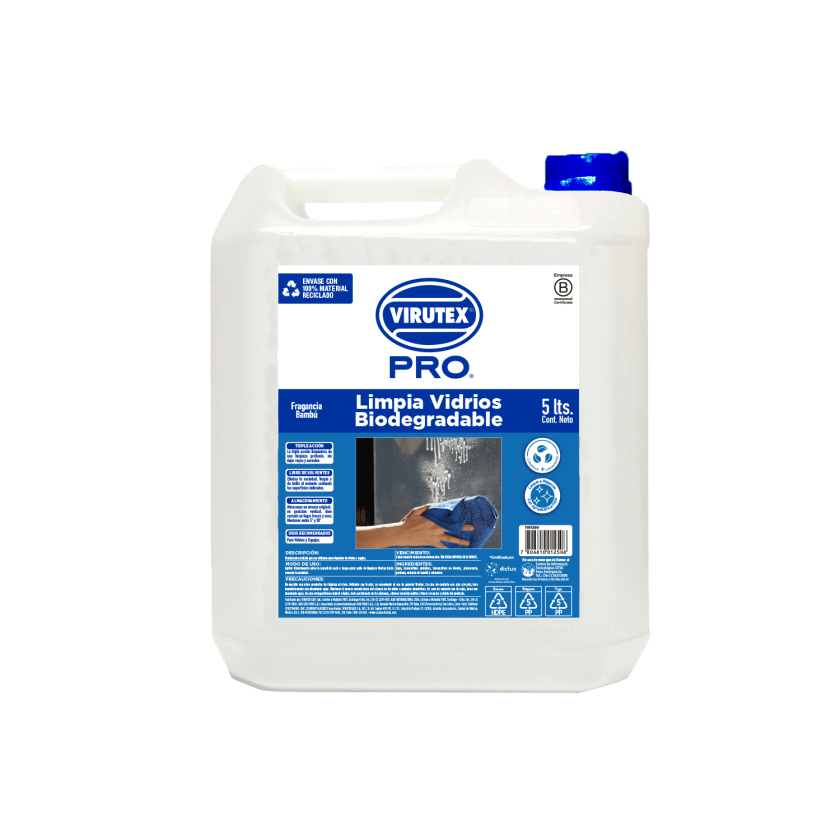 limpia vidrios Biodegradable Bambú 5 Litros Virutex