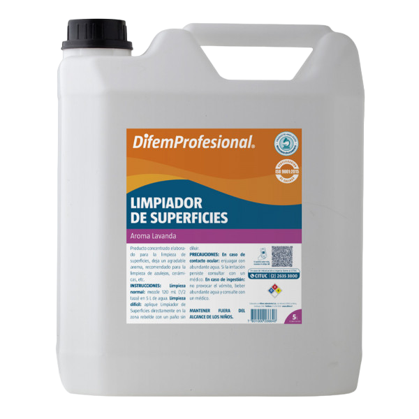 Limpiador de Superficies Lavanda 5 Lts Difem
