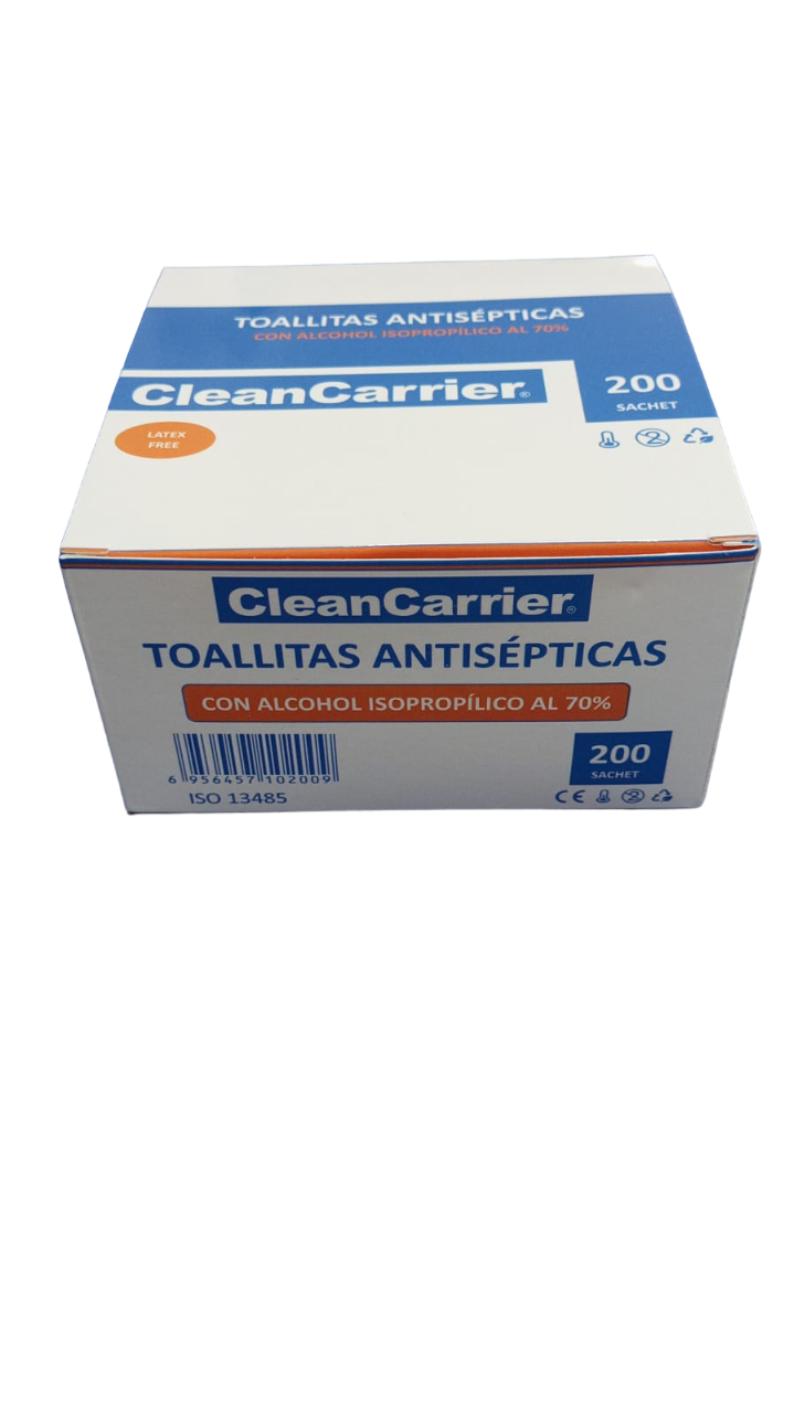 Alcohol Pad sachet 200 U. 3.5x3.5 Clean Carrier