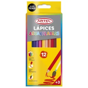 Estuche 12 Lápiz Acuarelables Color Artel