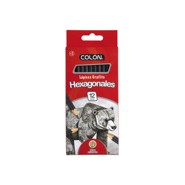 LAPIZ GRAFITO HEXAGONAL COLON UNIDAD