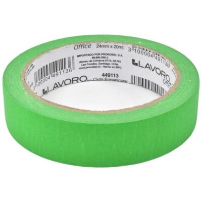 Cinta Masking Verde Lavoro 24 mm X 20 Mts