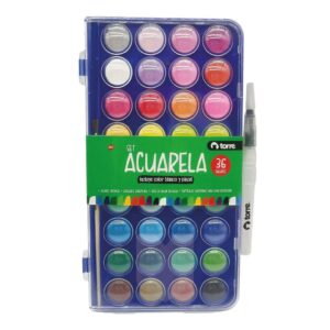 Set acuarela en pastillas 36 unid torre