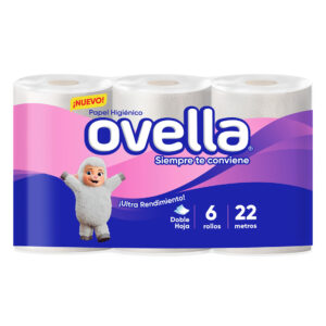 Papel Higiénico DH Ovella 6 Unid x 22 Mts - 8 Paquetes
