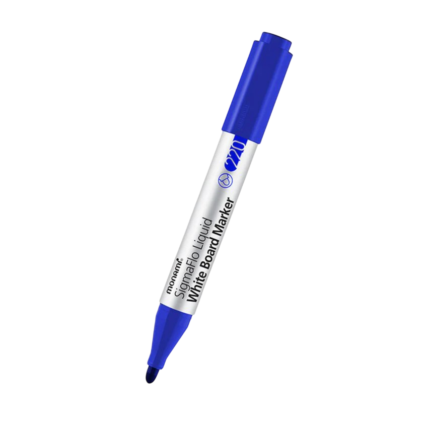 Marcador de Pizarra Liquido BM/500 (220)Monami, pta.redonda Azul